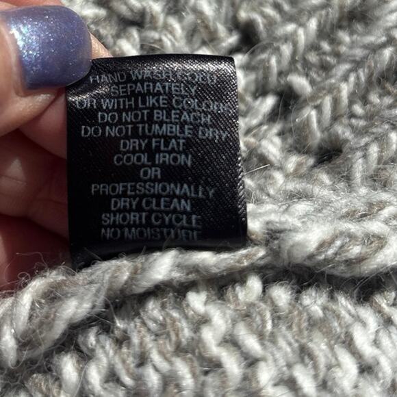 Berretti Made in Italy Womens Sweater L Cable Open Knit Wool Alpaca Blend - Picture 8 of 10